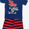 Mickey Mouse Gray & Red Short Pajama Set