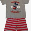 Mickey American Original Striped Short Pajama Set