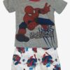 Amazing Spiderman Gray Short Pajama Set