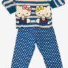Hello Kitty Blue Stripes Long Pajama Set